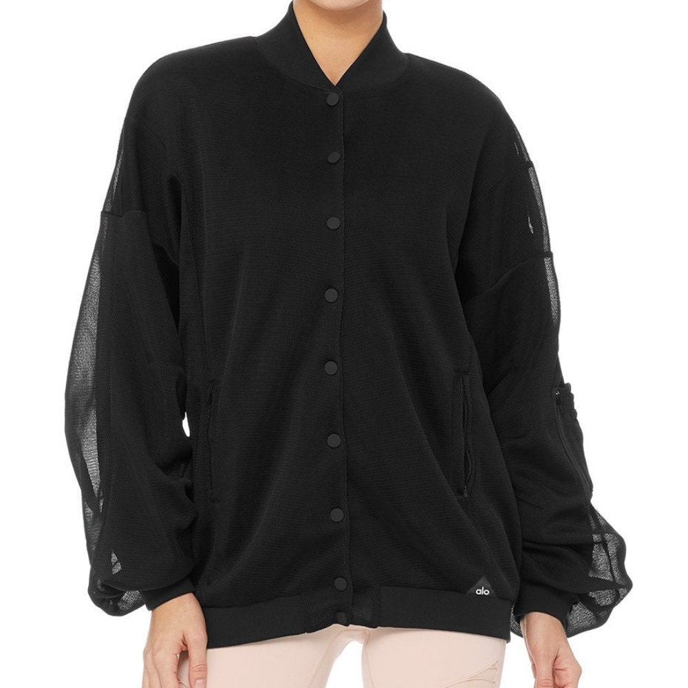 Alo Yoga Field Jacket in Black sz SMALL oversized